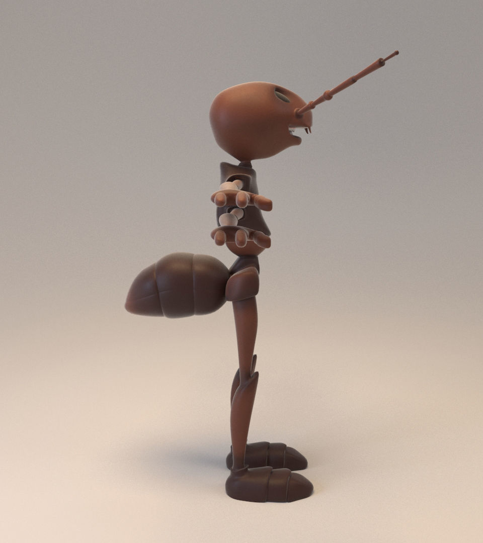 Ant cartoon 3D model_4