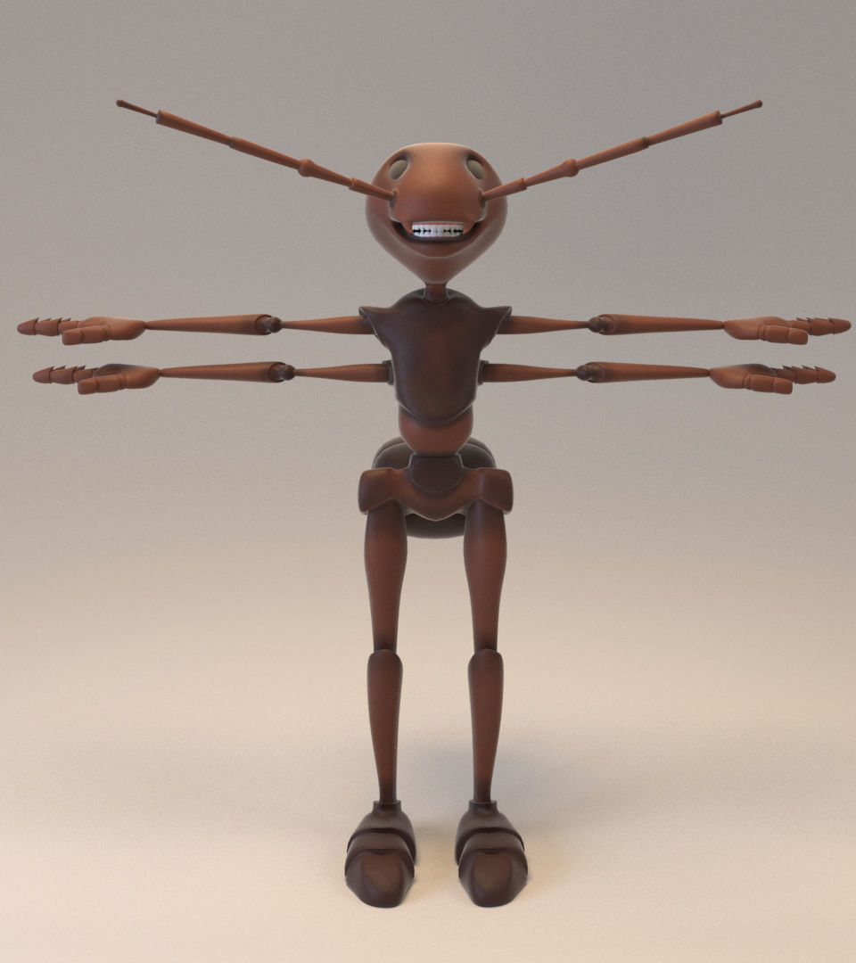 Ant cartoon 3D model_5