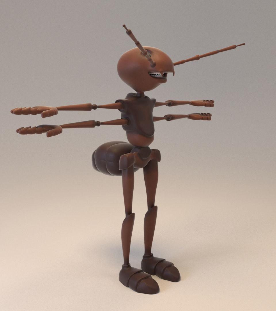 Ant cartoon 3D model_3