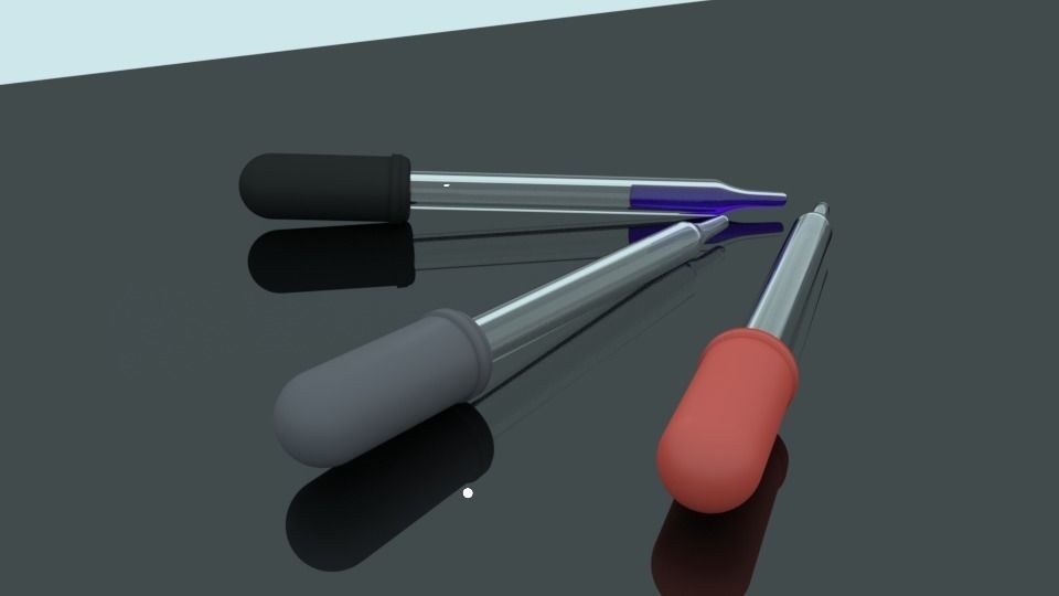 Laboratory dropper Low-poly 3D model_1
