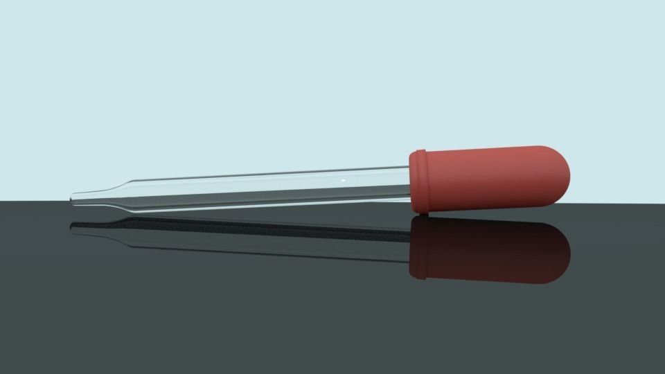 Laboratory dropper Low-poly 3D model_3