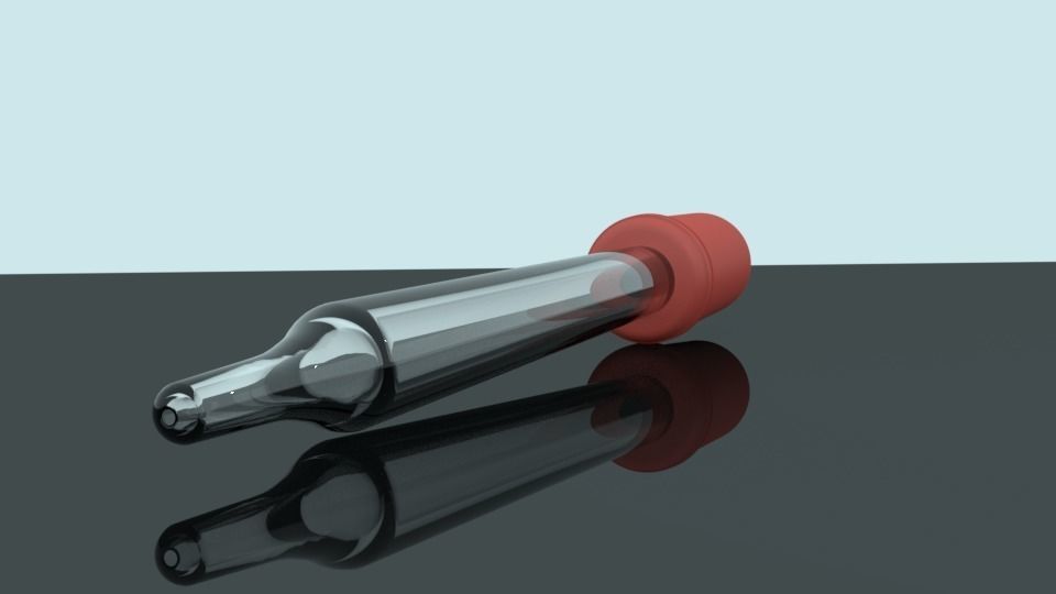 Laboratory dropper Low-poly 3D model_4