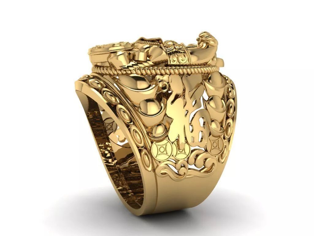 Lucky Cat Ring 3D print model
