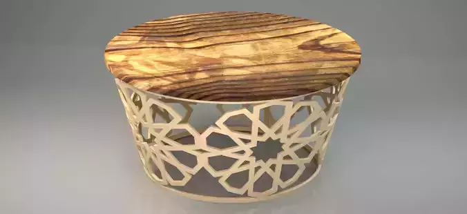 3D Coffe Table Selcuklu Design For Interior UV Unwrapped 