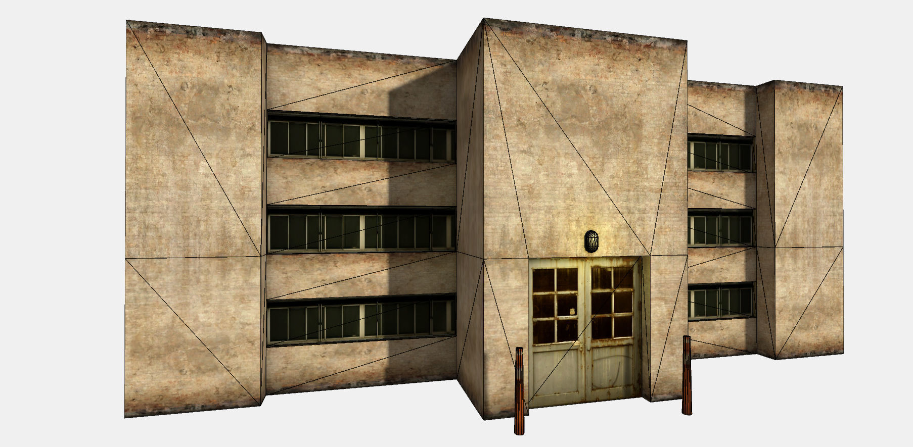 3D Low Poly Building Low-poly 3D model_6