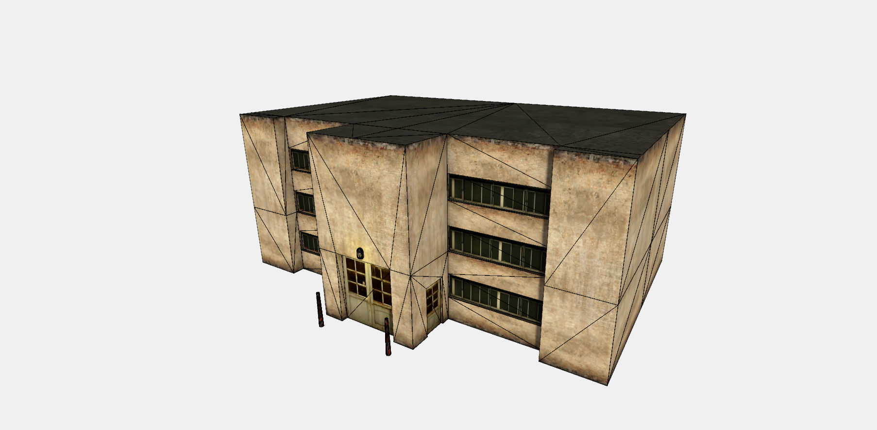 3D Low Poly Building Low-poly 3D model_8