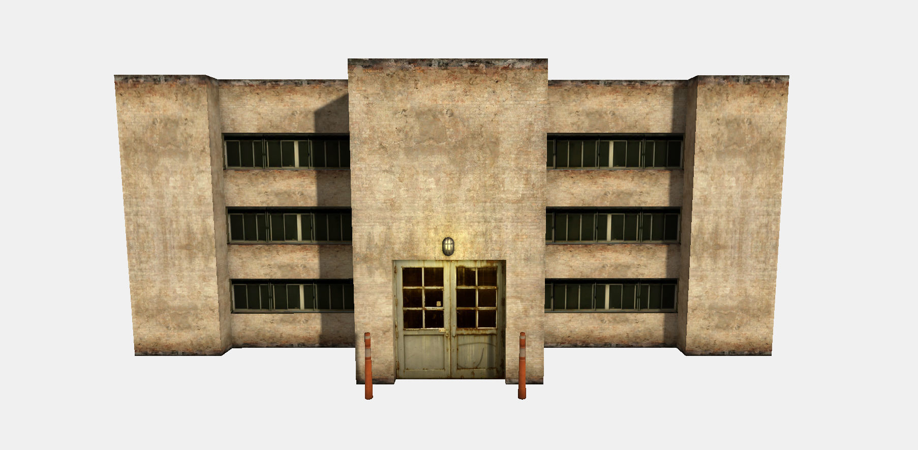 3D Low Poly Building Low-poly 3D model_1