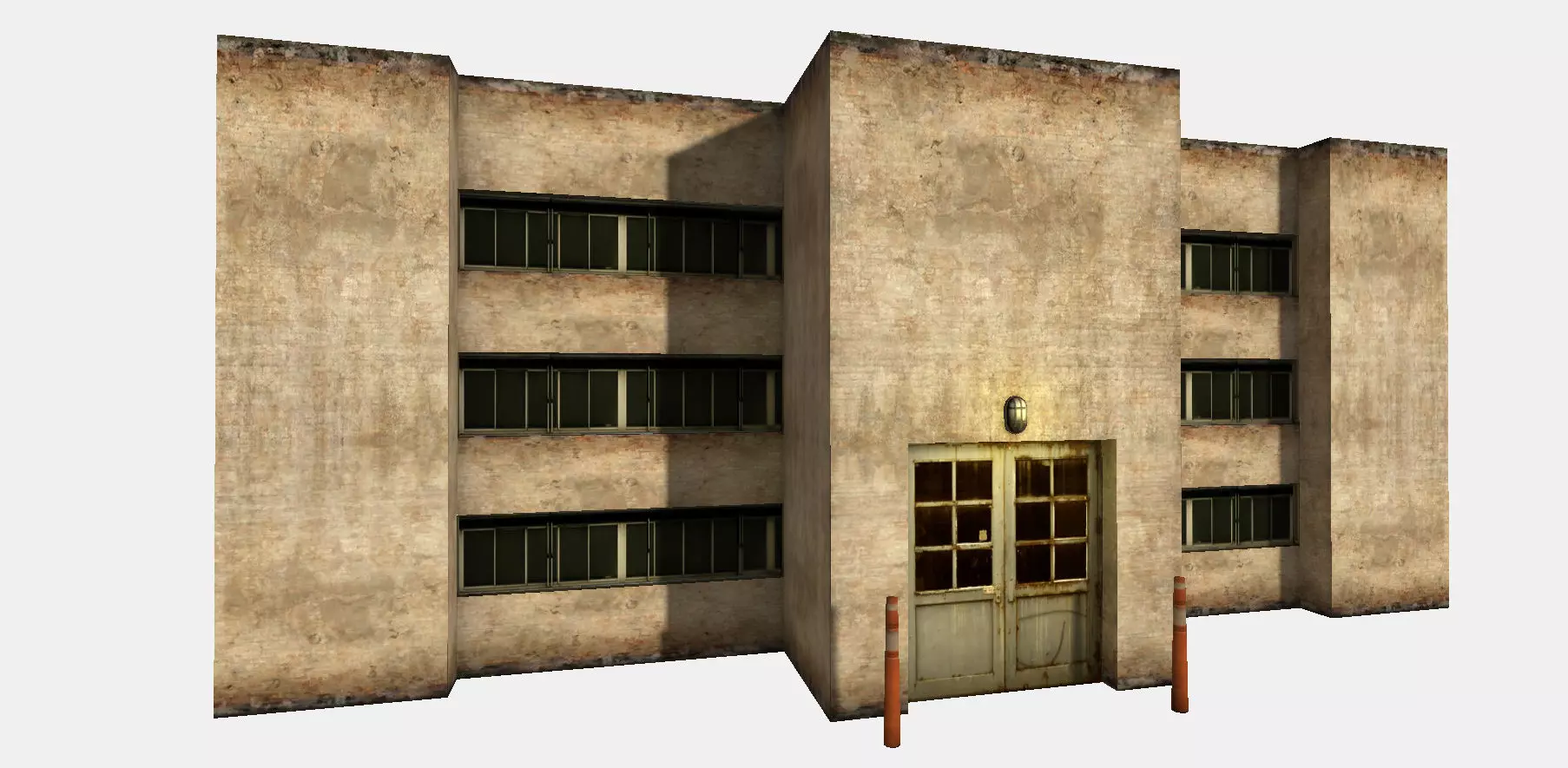 3D Low Poly Building Low-poly 3D model_0