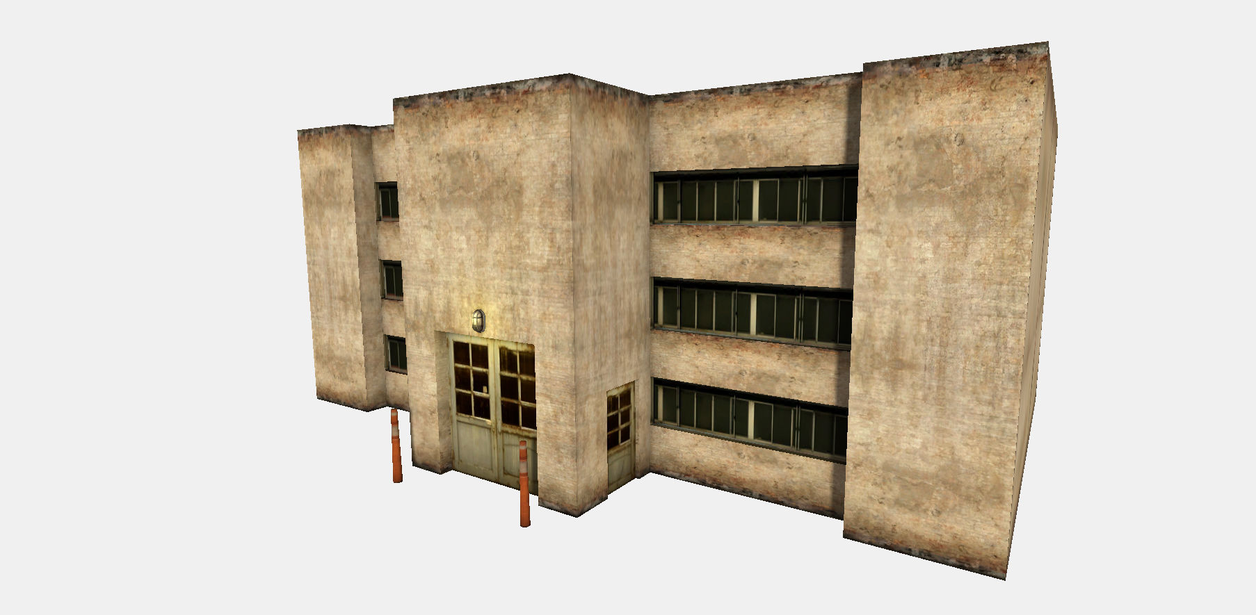 3D Low Poly Building Low-poly 3D model_3