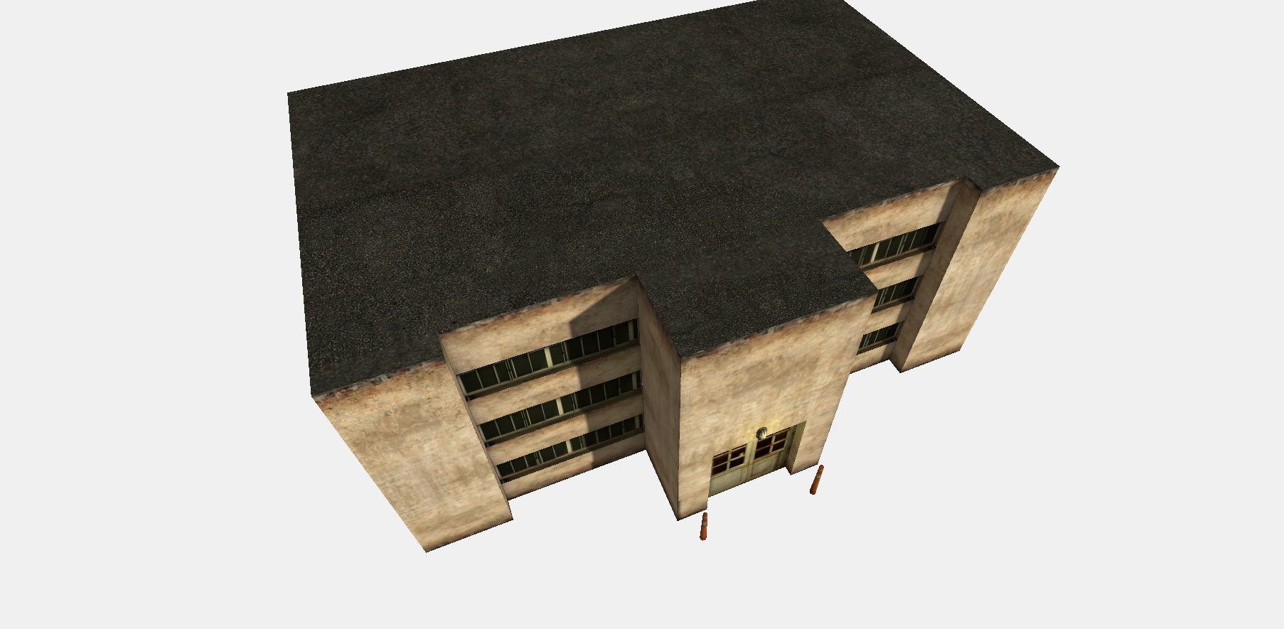 3D Low Poly Building Low-poly 3D model_2