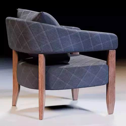 Linden Chair Low-poly 3D model 3