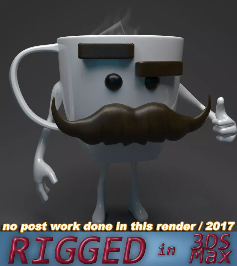 Cup Cartoon 3D model_0