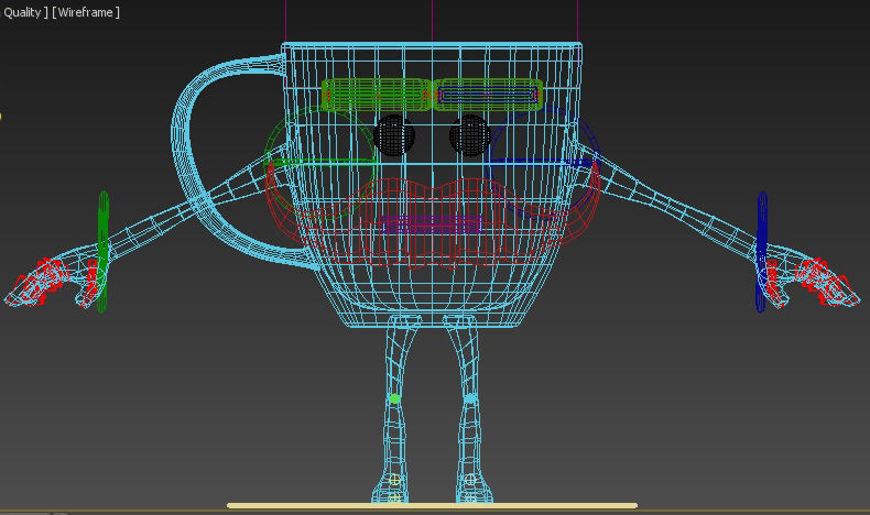 Cup Cartoon 3D model_5