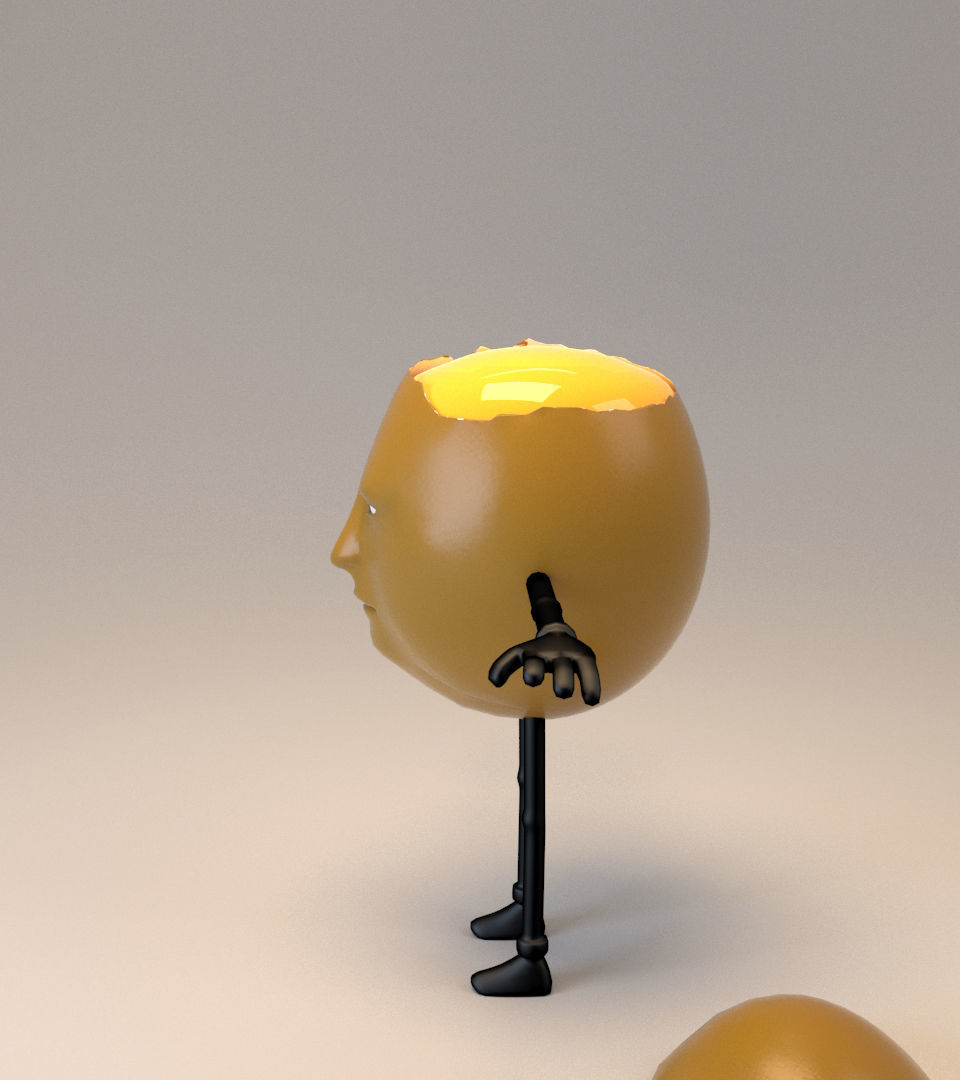 humpty dumpty - egg face 3D model_4