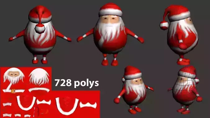 Noel Character Pack Low-poly 3D model