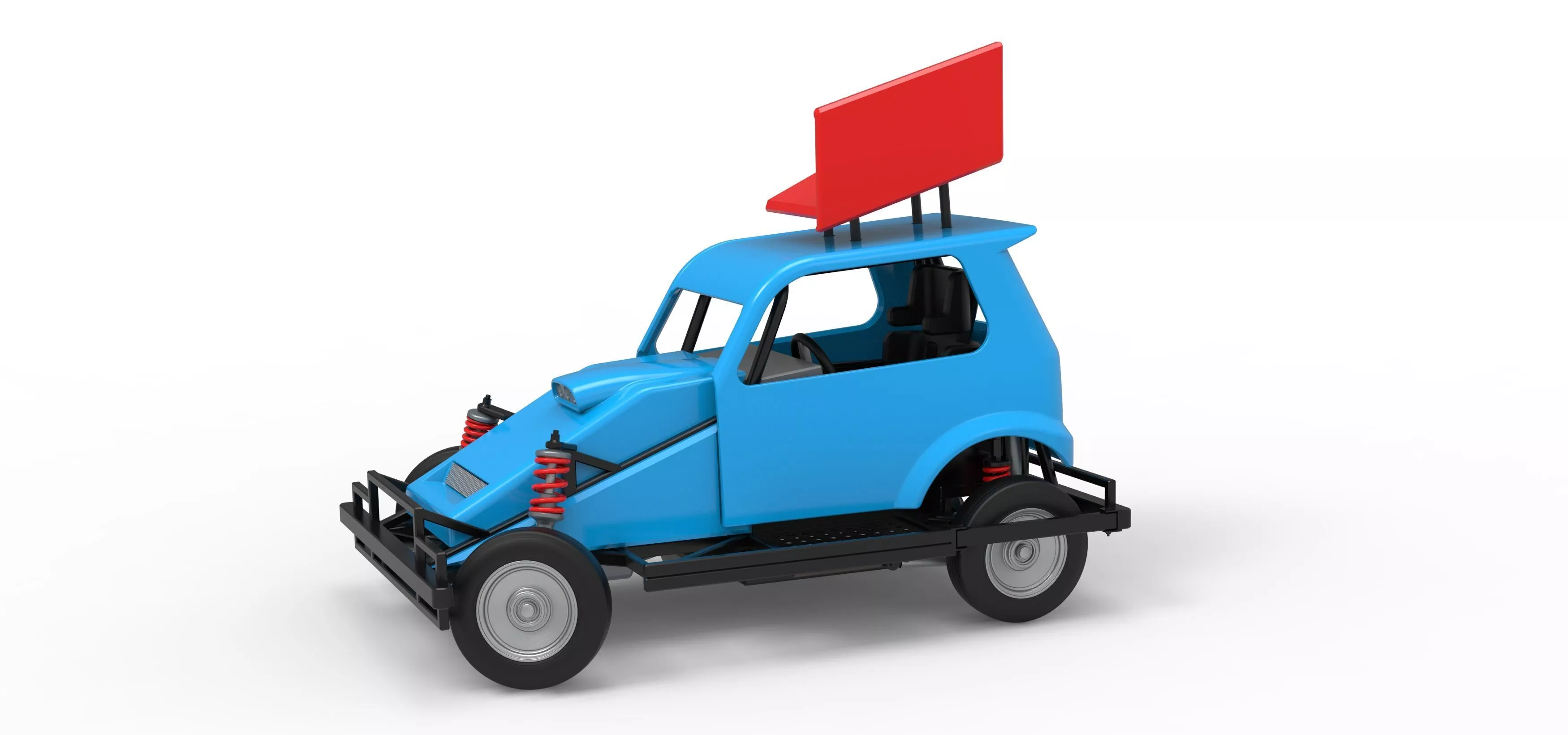 New Zealand Ministock car while turning Version 3 Scale 1 to 25 3D print model