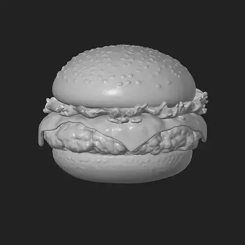 Cheeseburger 3D print model 3