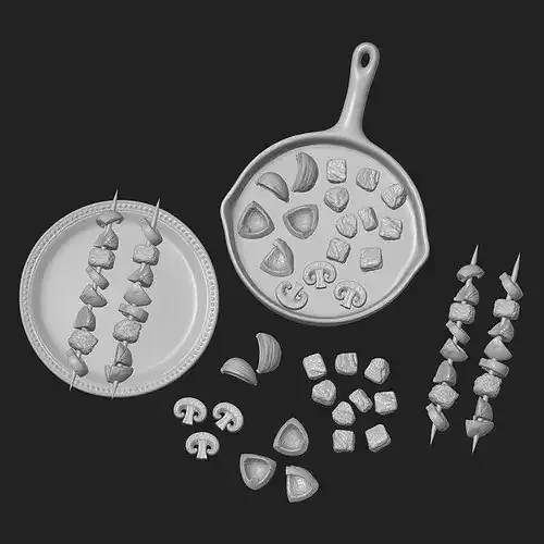 Shish Kabob 3D print model 5