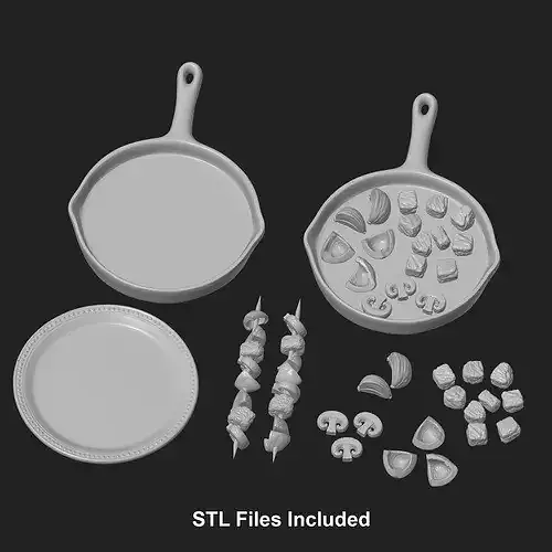 Shish Kabob 3D print model 2