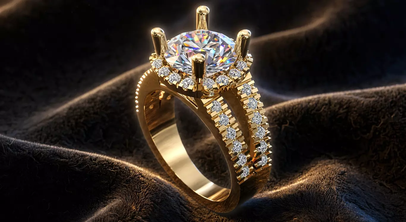Celestial Embrace Ring jewelry 3D model - for Her 3D print model
