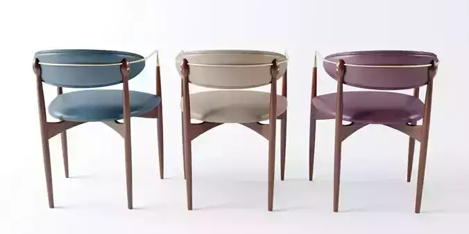 Dan Johnson Viscount Brass Accent and Leather Armchair