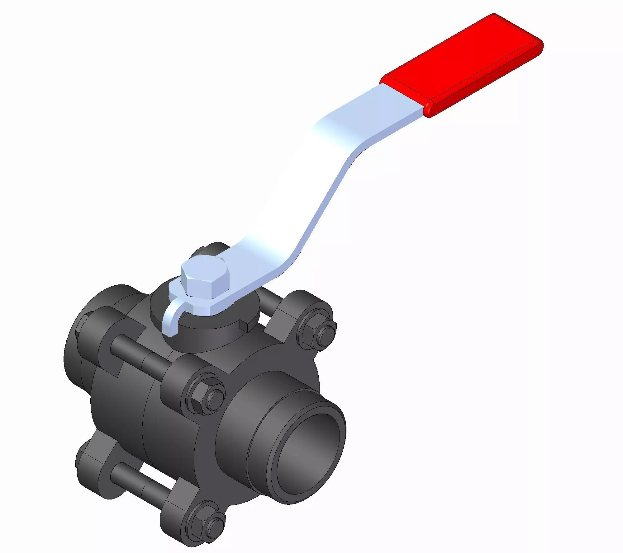 2 Inch Printable Ball Valve 3D print model