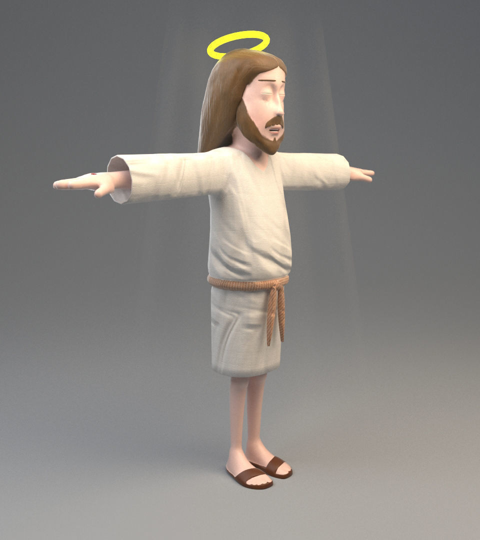 Jesus - dove - graal  3D model_3