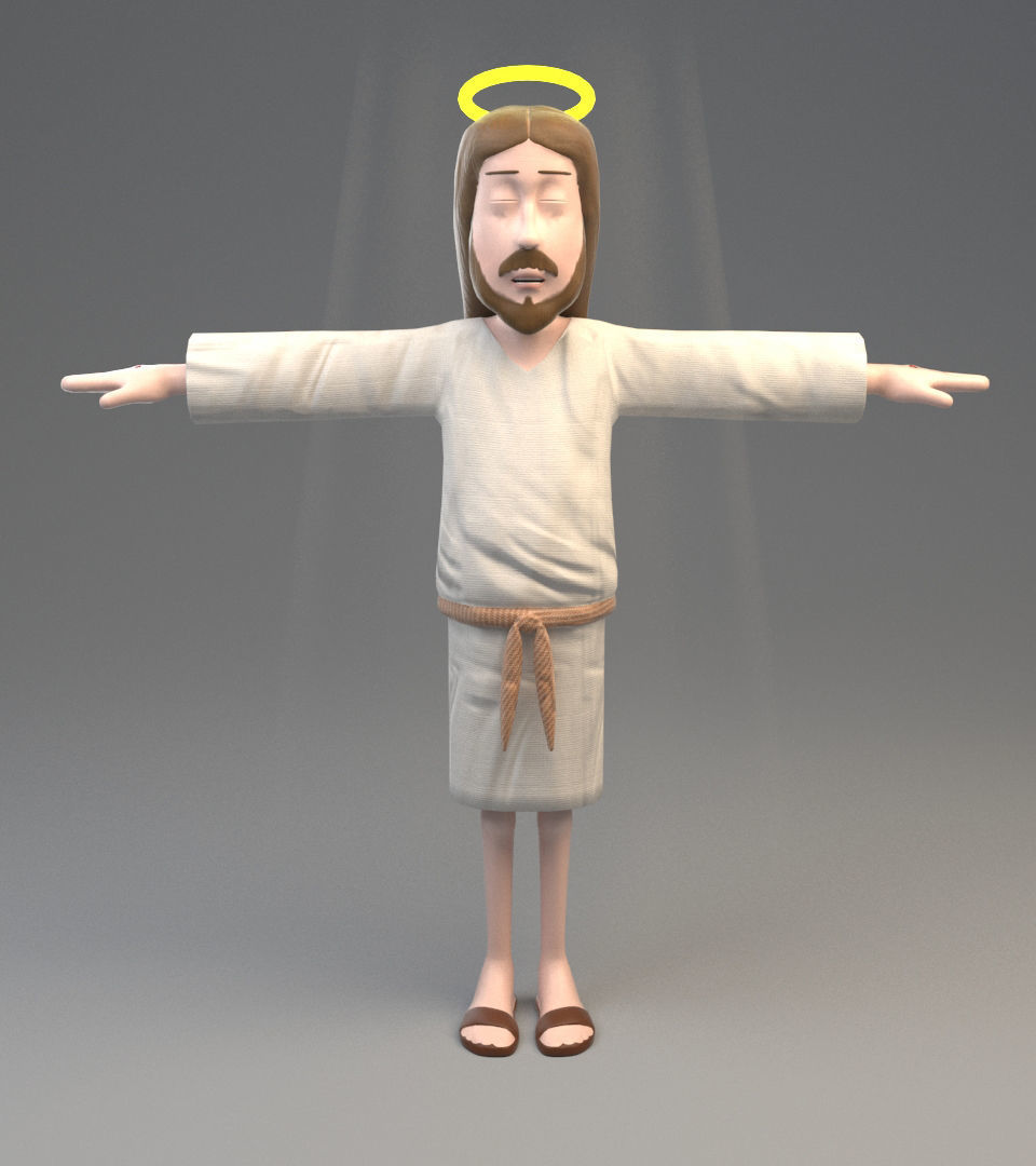 Jesus - dove - graal  3D model_2