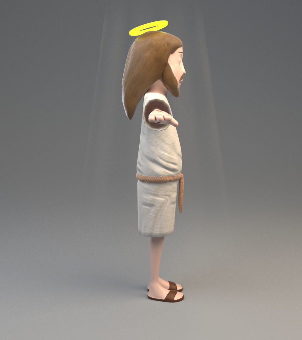 Jesus - dove - graal  3D model_4