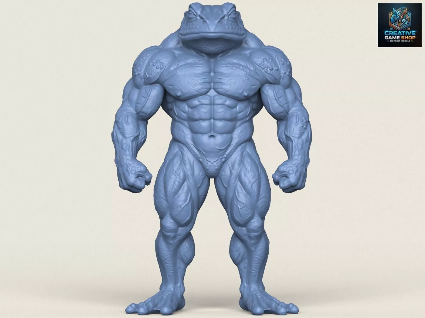 Frog Muscular Character 3D print model