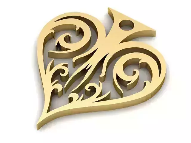 Pendant gold heart