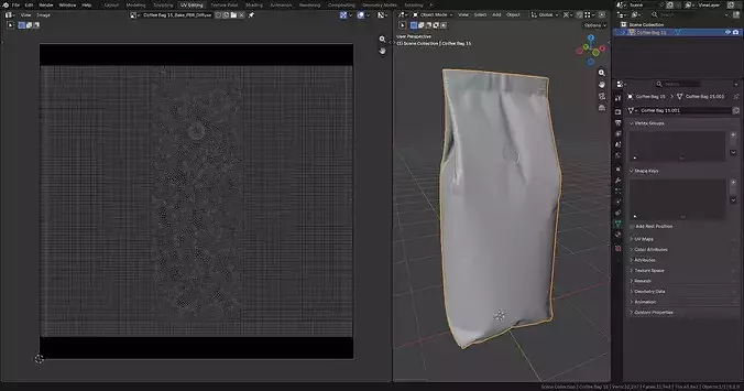 Coffee Bag Mockup 15 3D model 5