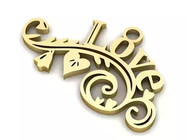 Pendant i love you charm