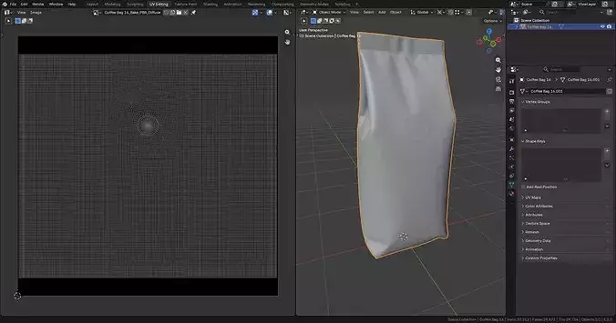 Coffee Bag Mockup 16 3D model 5