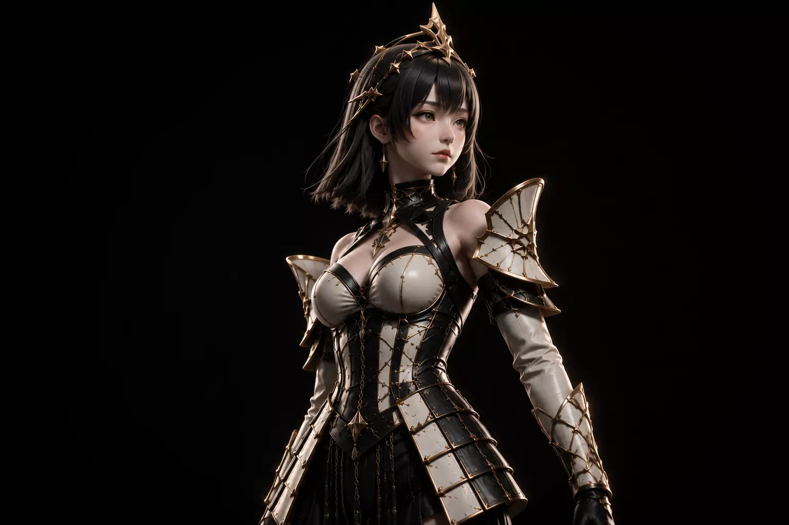 Stylized Fantasy Queen Female Character 3D model