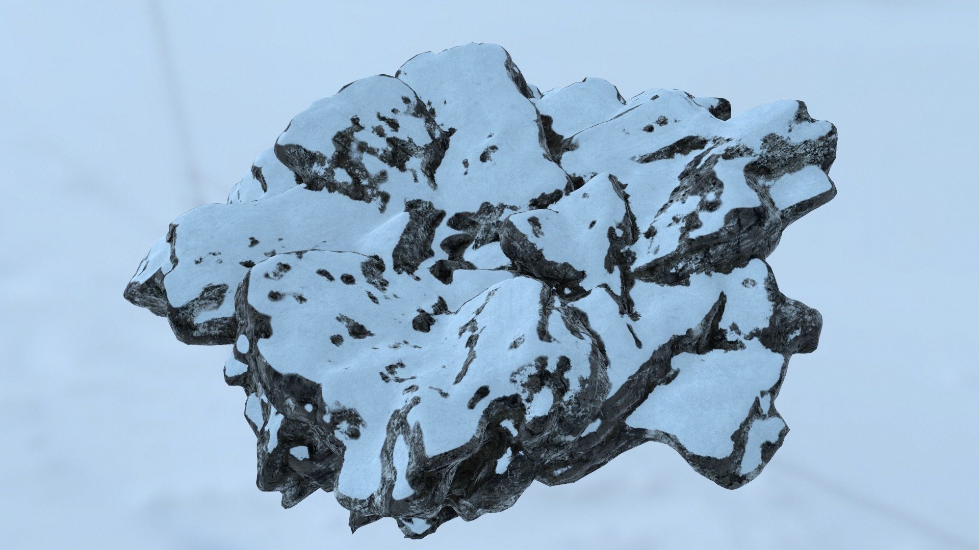 snow rocks Low-poly 3D model_13