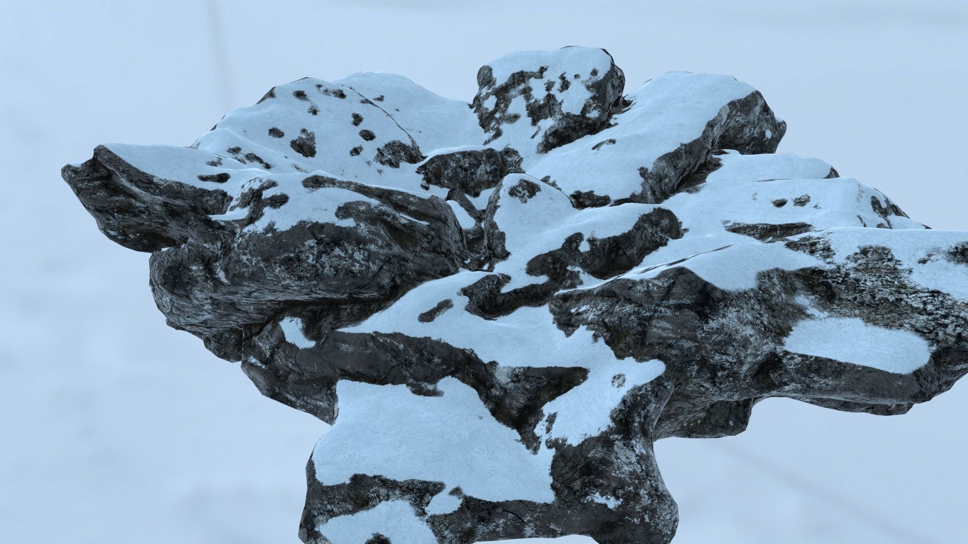 snow rocks Low-poly 3D model_15