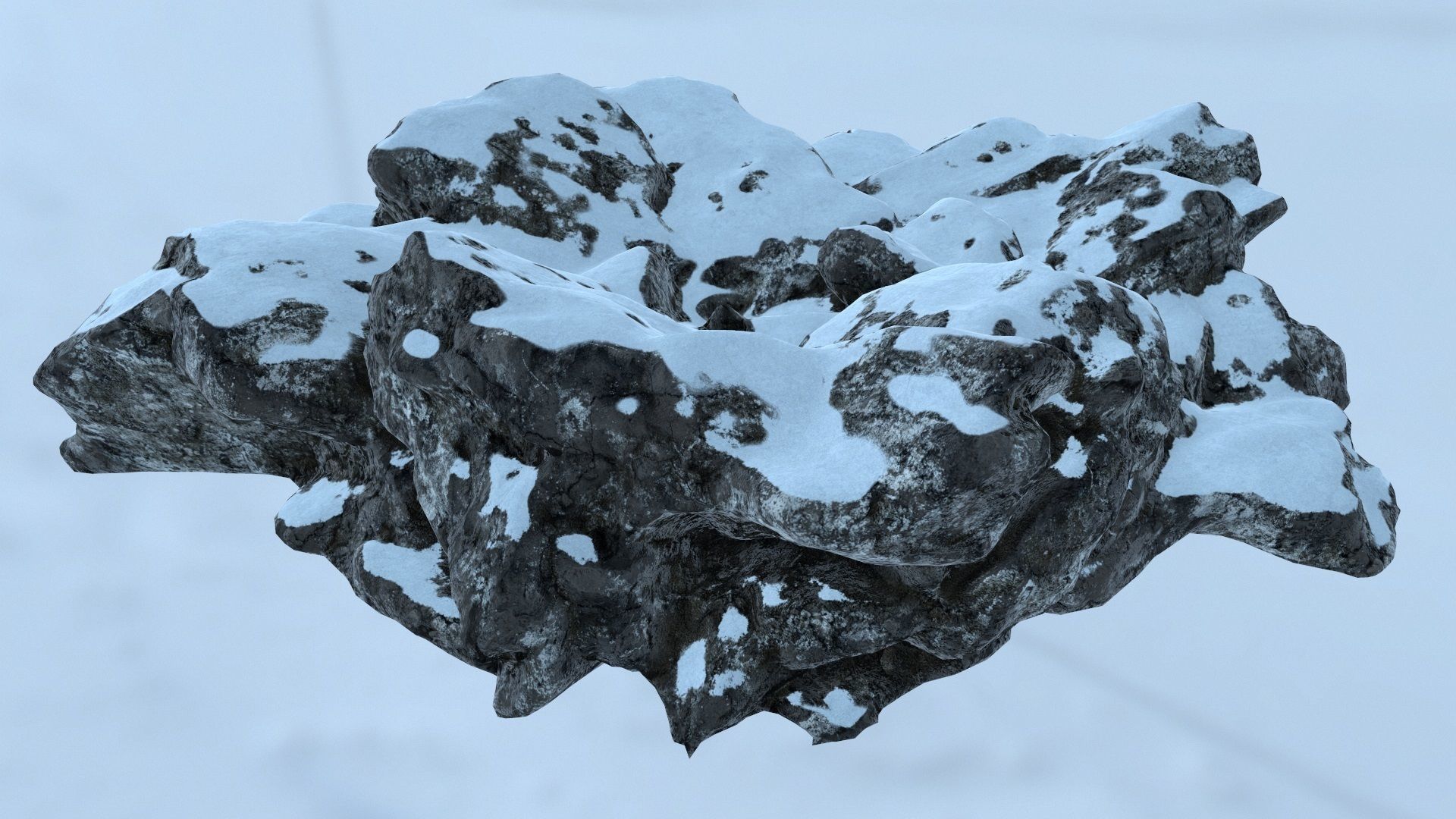 snow rocks Low-poly 3D model_14
