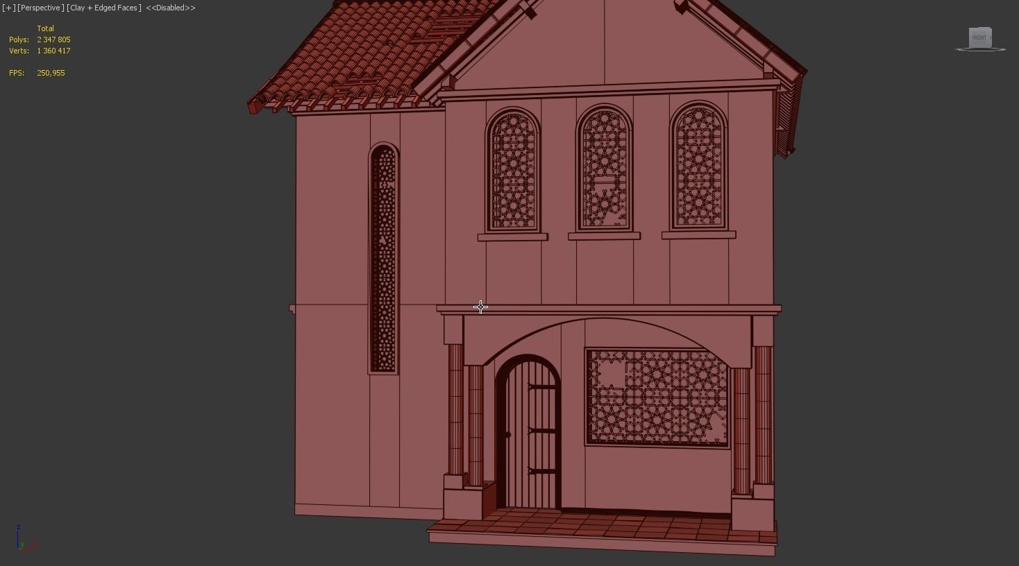 Abandoned house Low-poly 3D model_6