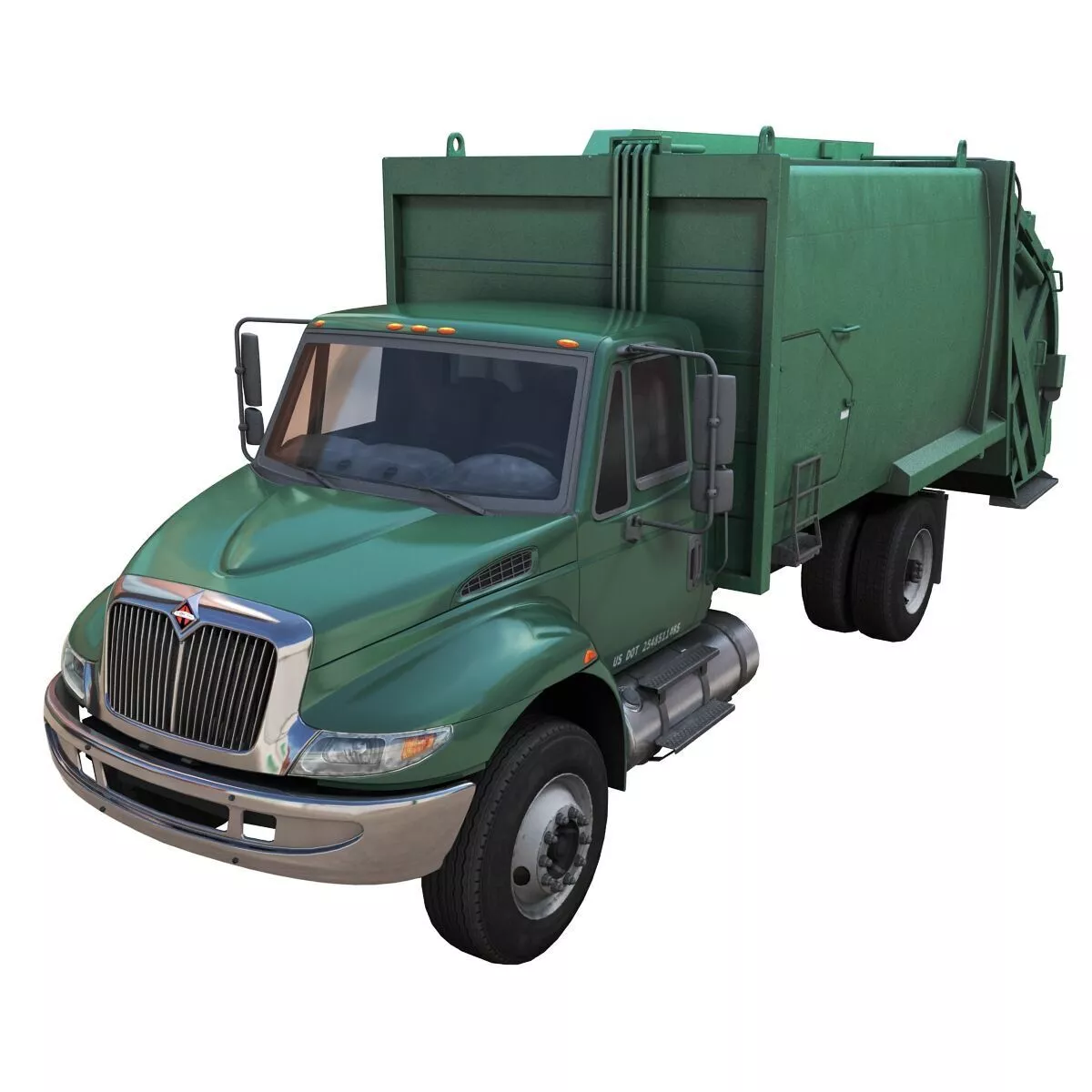 Durastar Refuse Truck Low-poly 3D model