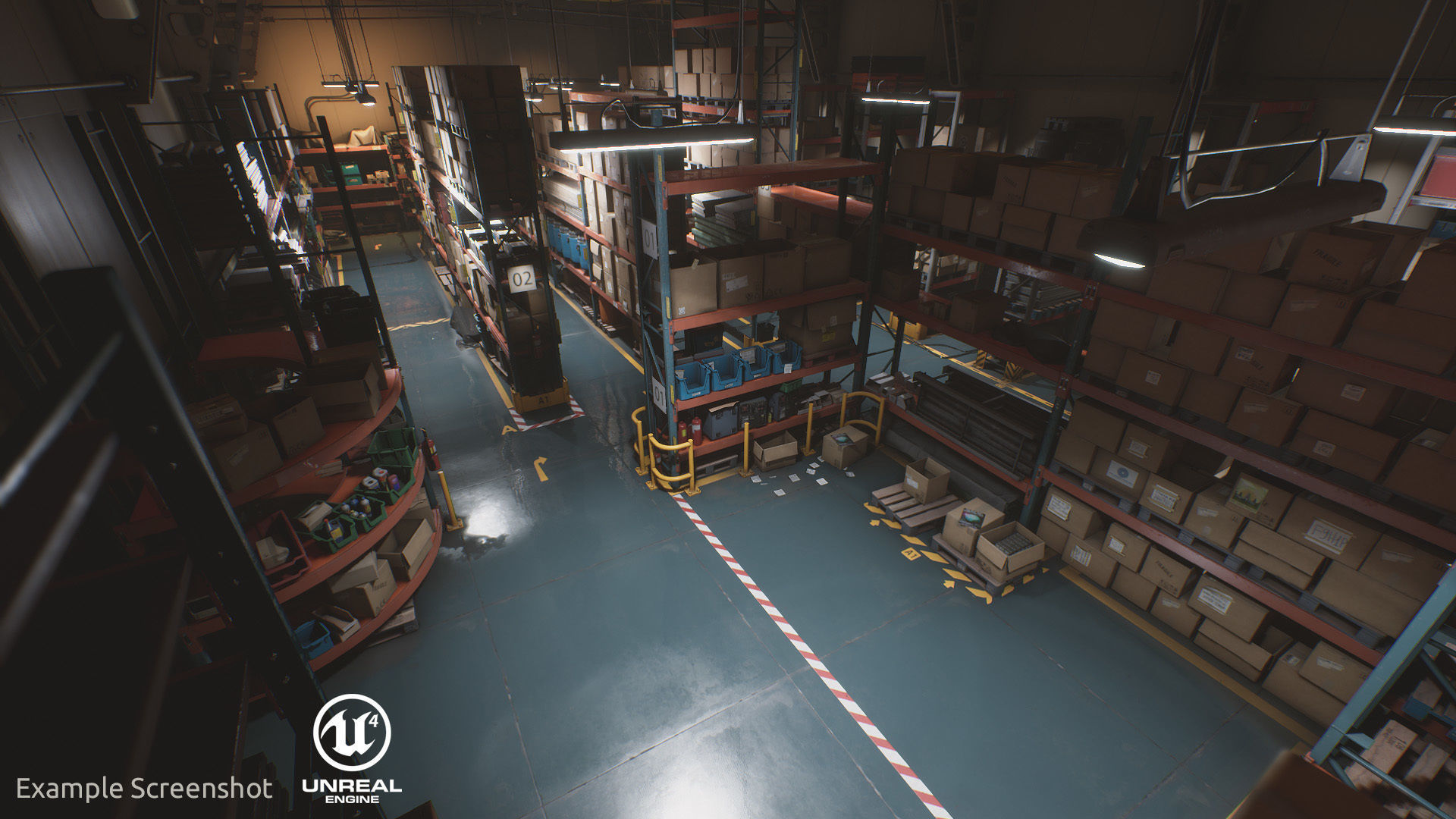Storage Rack Collection - Modular Game ready props Low-poly 3D model_4