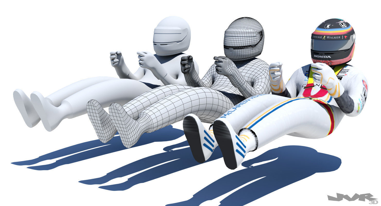 Indycar Alonso 2017 3D model_11