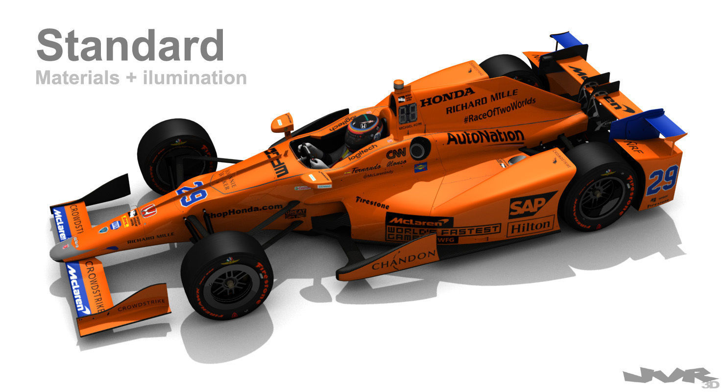 Indycar Alonso 2017 3D model_9
