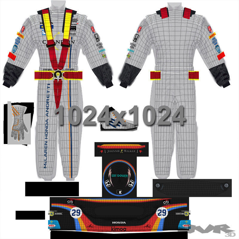 Indycar Alonso 2017 3D model_18