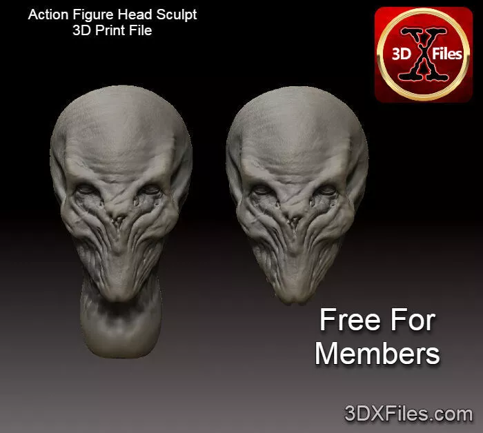 The Silence - Action Figure Headsculpt - Dr Who 3D print model