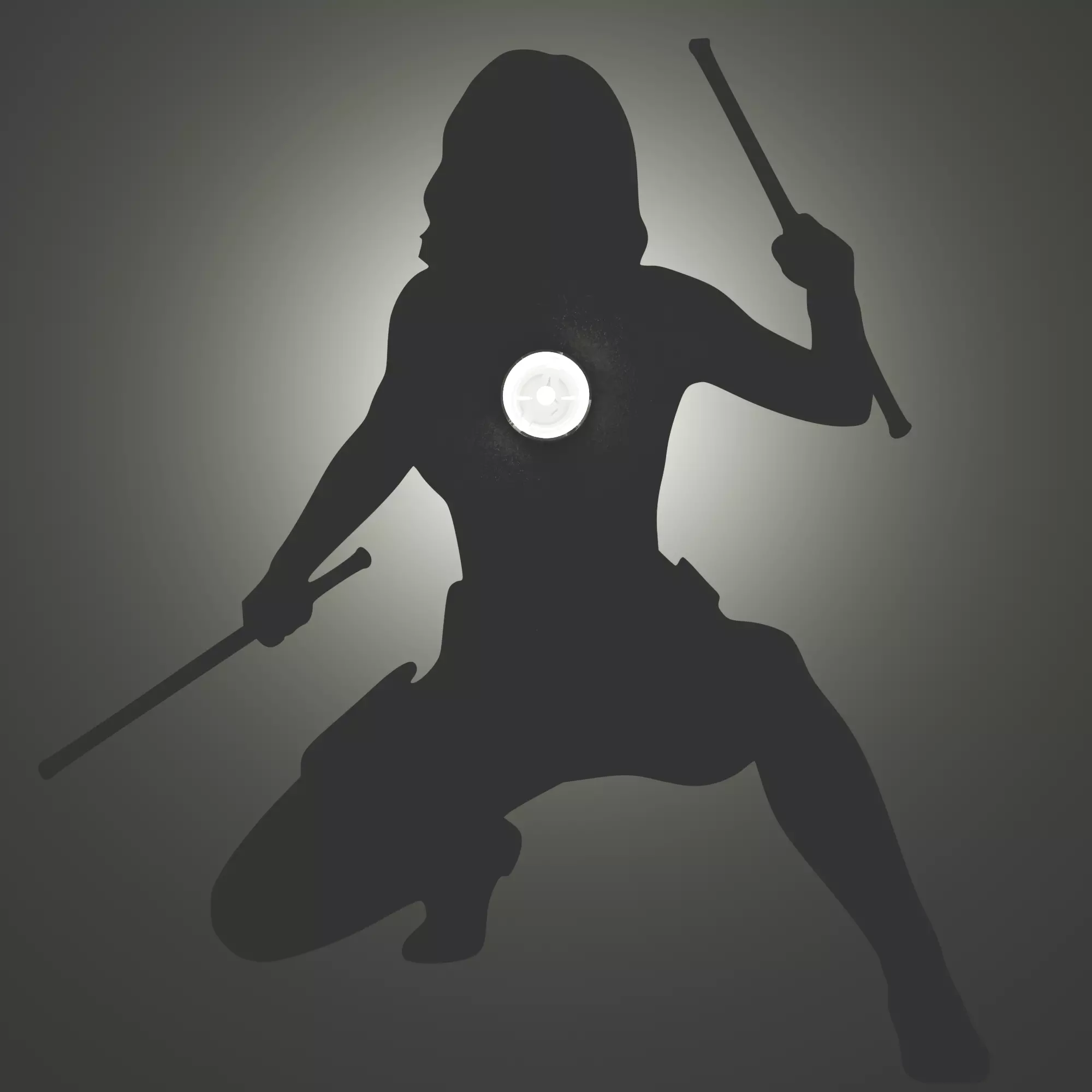 Black Widow Shadow Lamp 3D print model