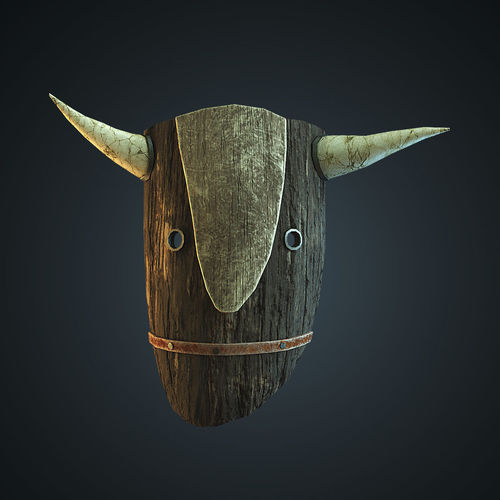 3D model Bull mask VR / AR / low-poly | CGTrader