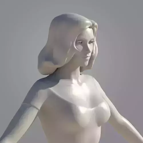Girl 3d model woman