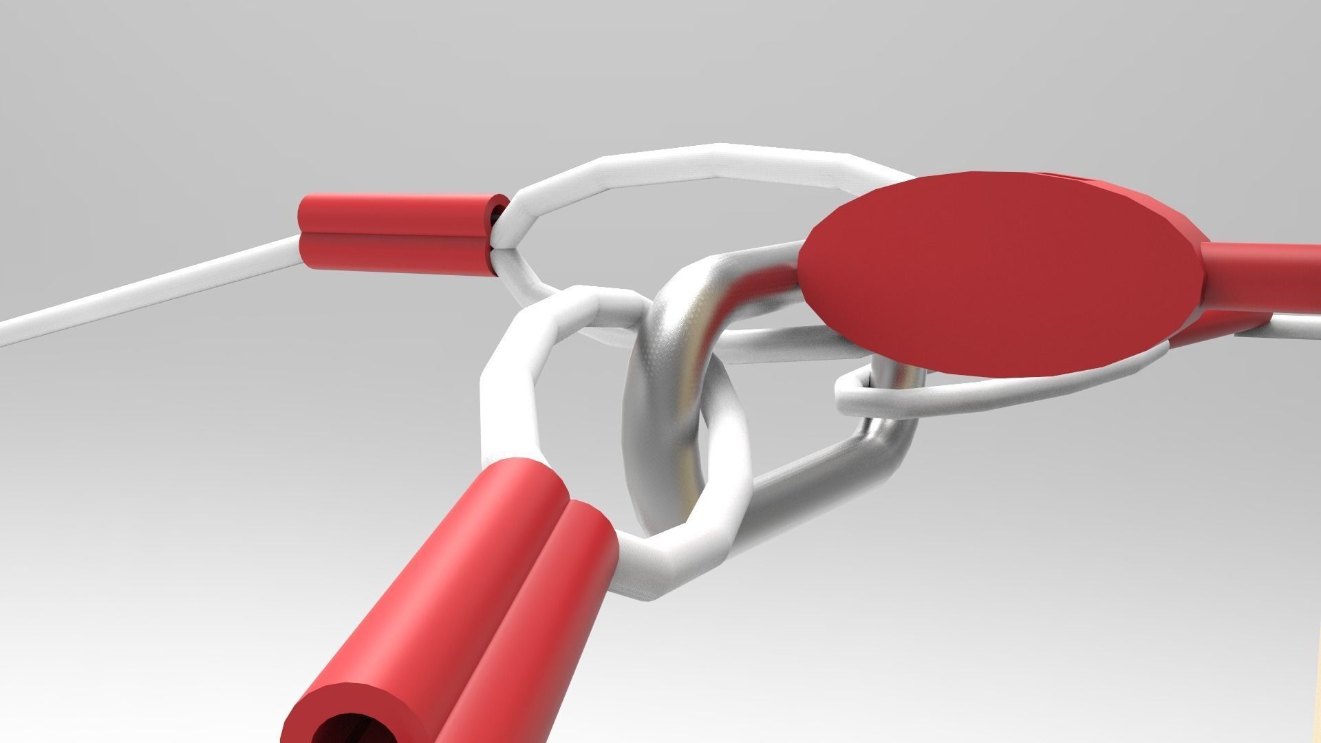 Obstacle for ropes course Low-poly 3D model_3