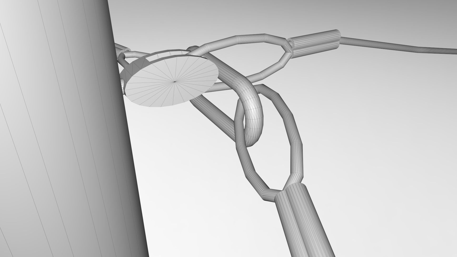 Obstacle for ropes course Low-poly 3D model_4